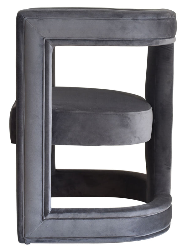 Modrest Kendra Dark Grey Fabric Accent Chair Model VGRHRHS-AC-231-DKGRY-CH