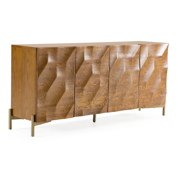Killeen Modern Gold + Walnut Buffet