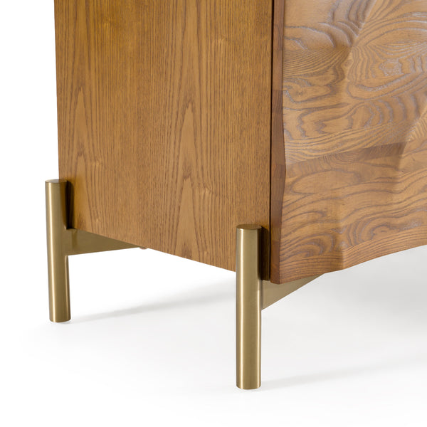 Killeen Modern Gold + Walnut Buffet