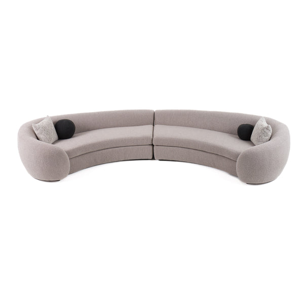 Modrest Kilmer Modern Grey Curved Fabric Sectional Sofa Model VGOD-ZW-22017-GRY