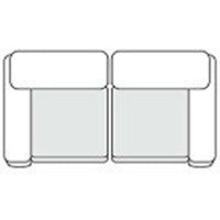 Divani Casa Kinsey Modern Blue Fabric Modular Sectional Sofa 2 Piece Sectional Model VGKK-KF.8035-MOD-NAVY-2-Piece Sectional