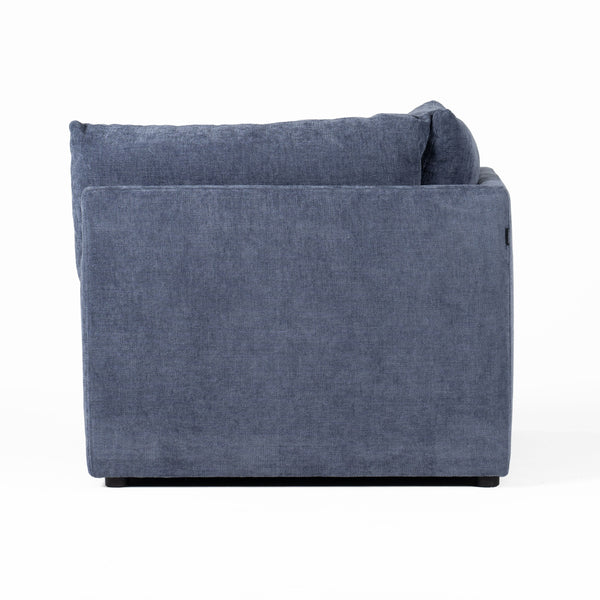 Divani Casa Kinsey Modern Blue Fabric Modular Left Facing Seat Model VGKK-KF.8035-LAF1.5-NAVY