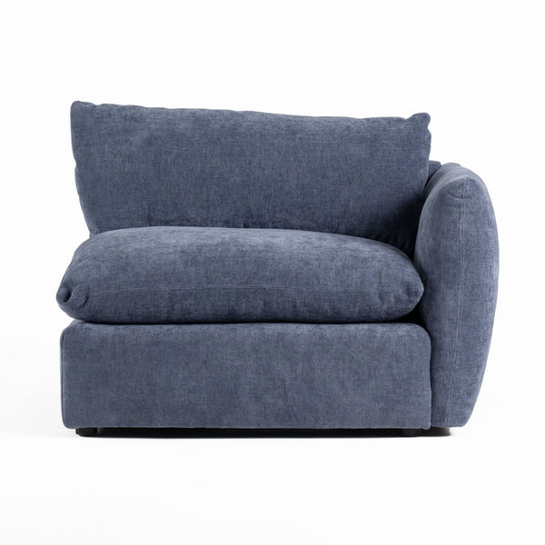 Divani Casa Kinsey Modern Blue Fabric Modular Right Facing Seat Model VGKK-KF.8035-RAF1.5-NAVY