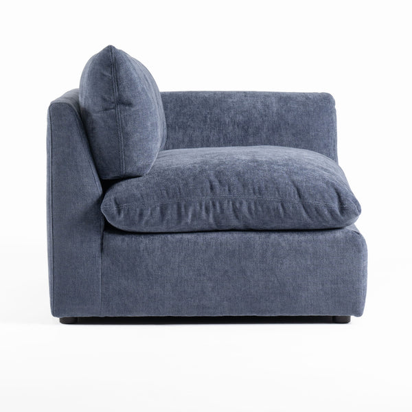 Divani Casa Kinsey Modern Blue Fabric Modular Right Facing Seat Model VGKK-KF.8035-RAF1.5-NAVY