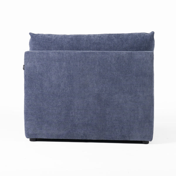 Divani Casa Kinsey Modern Blue Fabric Modular Armless Seat Model VGKK-KF.8035-1.5SEAT-NAVY