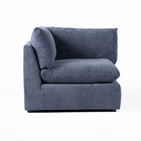 Divani Casa Kinsey Modern Blue Fabric Modular Corner Seat Model VGKK-KF.8035-CORNER-NAVY