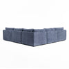 Divani Casa Kinsey Modern Blue Fabric Modular Armless Seat Model VGKK-KF.8035-1.5SEAT-NAVY