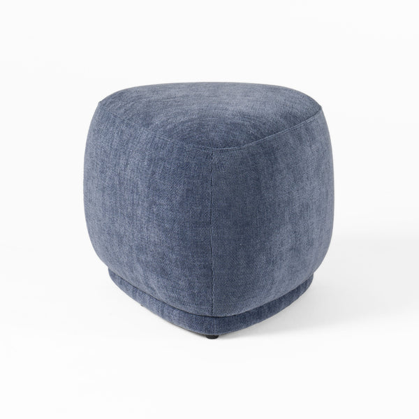 Divani Casa Kinsey Modern Blue Small River Rock Ottoman Model VGKK-KF.D2015-SML-NAVY