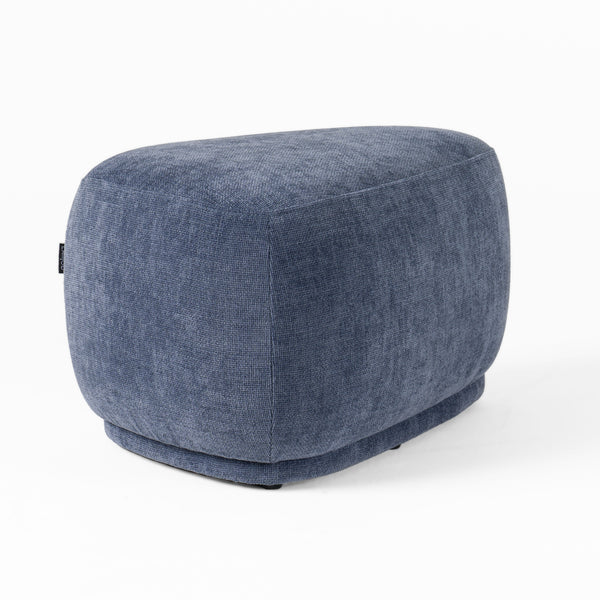 Divani Casa Kinsey Modern Blue Small River Rock Ottoman Model VGKK-KF.D2015-SML-NAVY