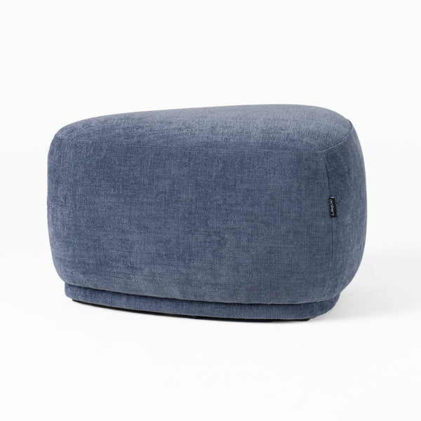 Divani Casa Kinsey Modern Blue Small River Rock Ottoman Model VGKK-KF.D2015-SML-NAVY