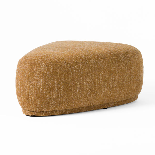 Divani Casa Kinsey Modern Mustard Large River Rock Ottoman Model VGKK-KF.D2015-LRG-YEL
