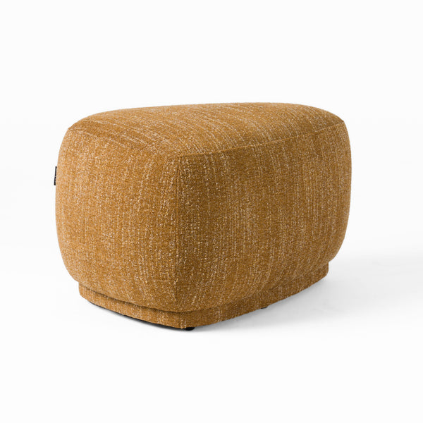 Divani Casa Kinsey Modern Mustard Small River Rock Ottoman Model VGKK-KF.D2015-SML-YEL