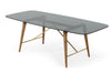 Modrest Kipling Modern Smoked Glass & Walnut Large Dining Table Model VGCSDT-16111-LRG-WAL-DT