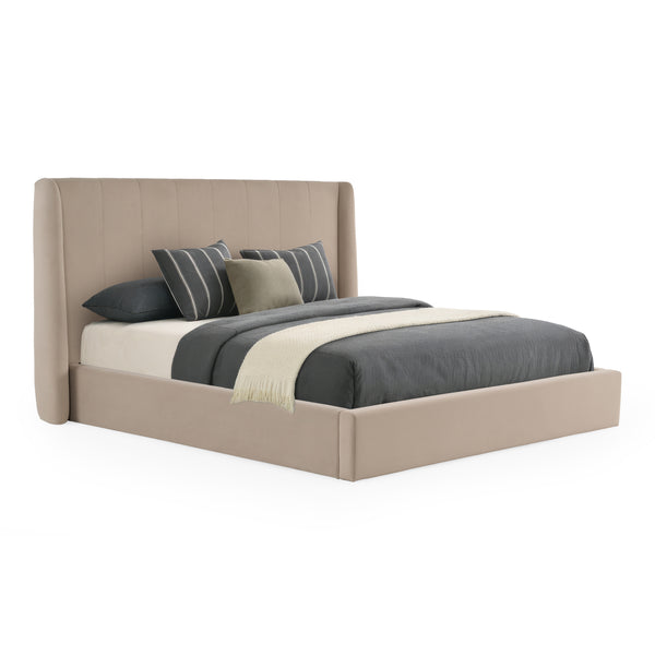 Kiro Modern Tan Fabric Bed