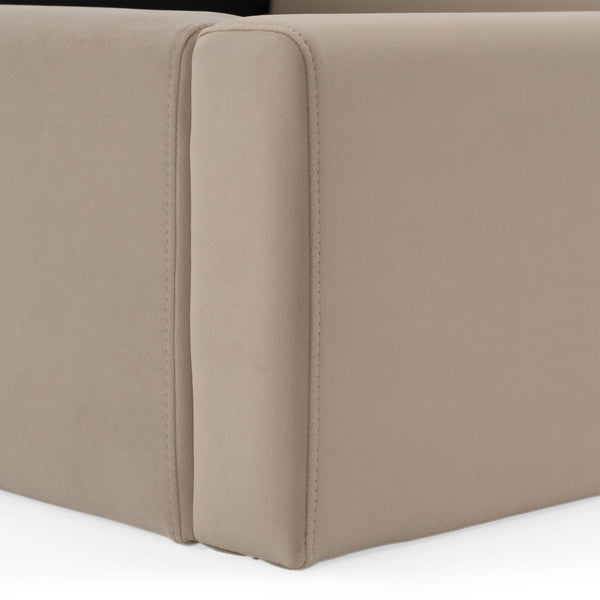 Kiro Modern Tan Fabric Bed