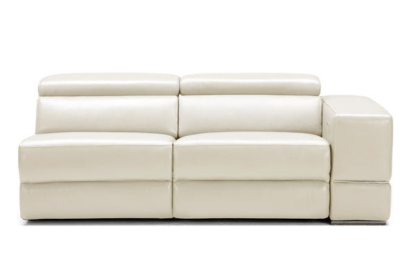 Divani Casa Hilgard Modern Light Grey Leather Left Facing Sectional Sofa With Recliners Model VGKM-KM127H-NL5115