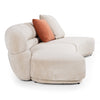 Knight Modern Beige Fabric Curved Sectional
