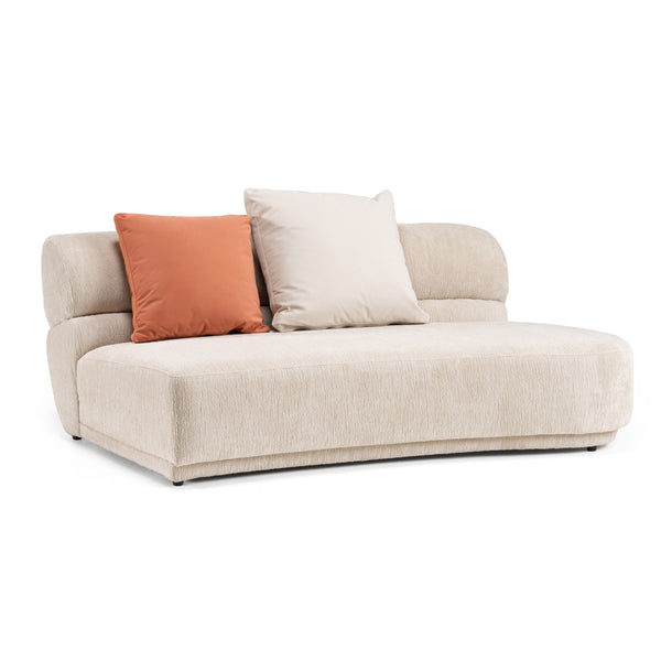 Knight Modern Beige Fabric Curved Sectional