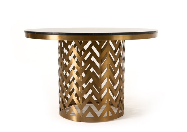 Modrest Kowal Glam Black Marble Dining Table Model VGGMM-DT-1426