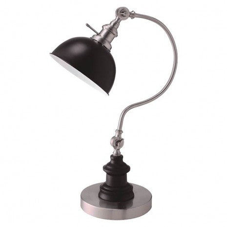 Furniture of America Briar Stain Nickel Industrial Table Lamp Model L731180SV-T