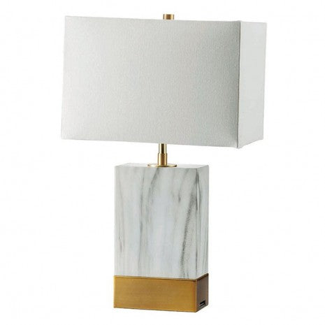 Furniture of America Faith White/Gold Contemporary Table Lamp Model L731197-GL
