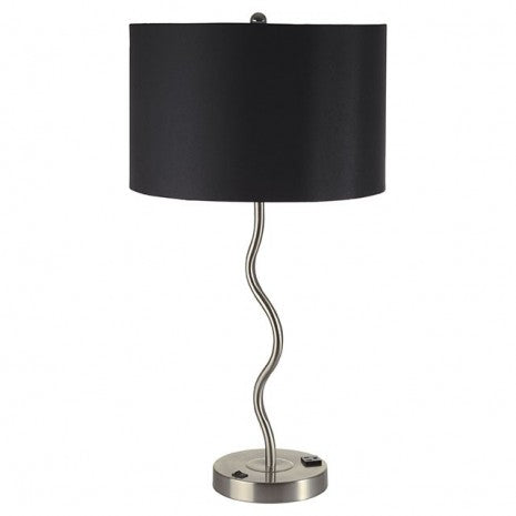 Furniture of America Sprig Black Contemporary Table Lamp (2/Box) Model L76224T-BK-2PK