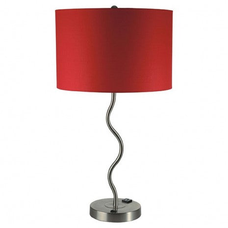 Furniture of America Sprig Red Contemporary Table Lamp (2/Box) Model L76224T-RD-2PK