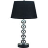 Furniture of America Opal Silver/Black Contemporary Table Lamp (2/Box) Model L76257T