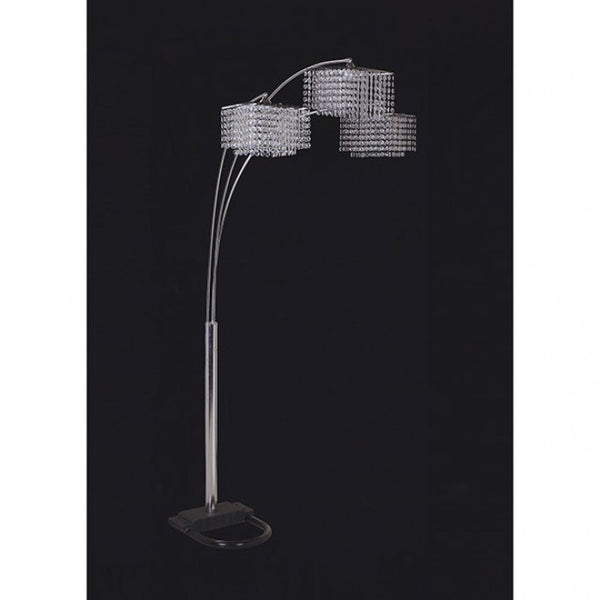 Furniture of America Tina Chrome Glam Arch Lamp Model L76932