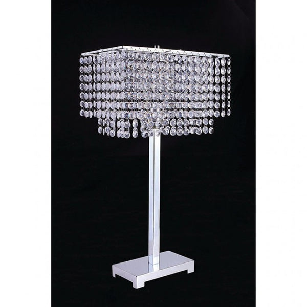 Furniture of America Rena Chrome Glam Table Lamp Model L7732CR