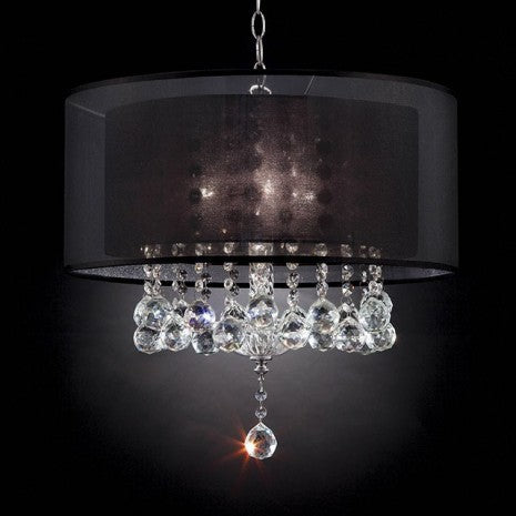 Furniture of America Minn Chrome Glam Ceiling Lamp Model L9150H