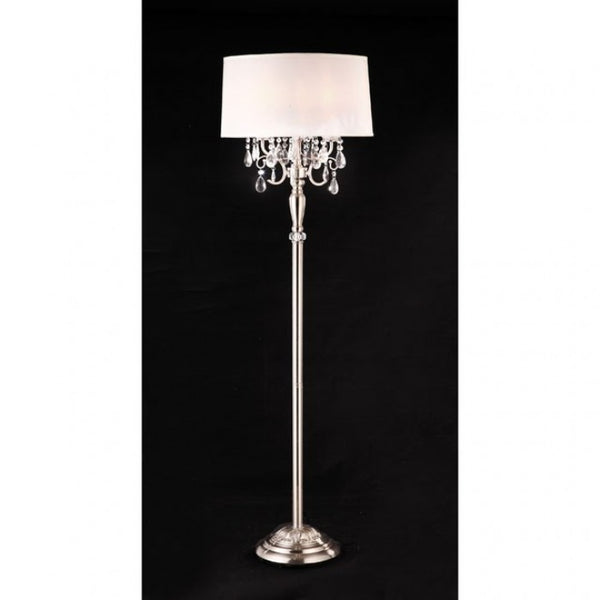 Furniture of America Sophy White/Chrome Traditional Floor Lamp Model L95109F