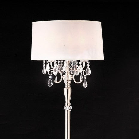 Furniture of America Sophy White/Chrome Traditional Floor Lamp Model L95109F