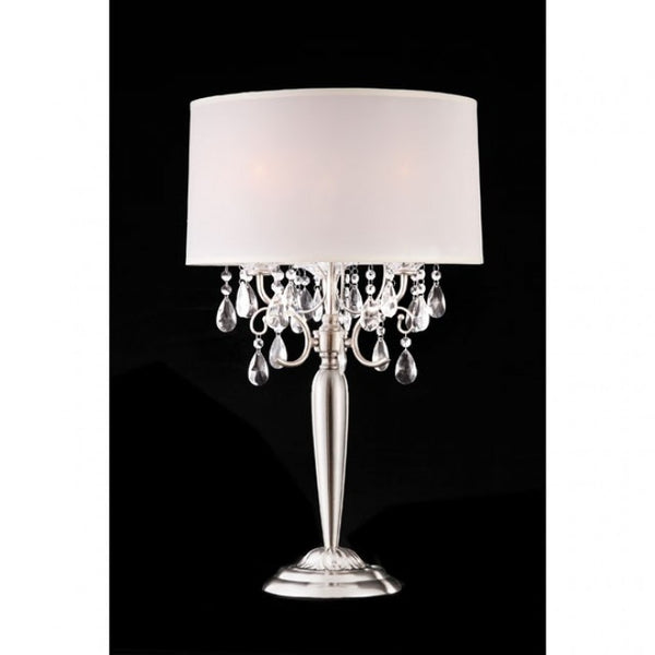Furniture of America Sophy White/Chrome Traditional Table Lamp Model L95109T