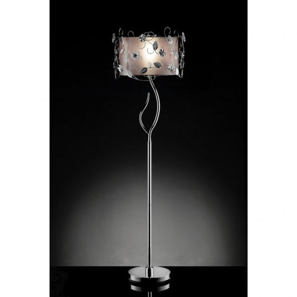 Furniture of America Elva Silver/Chrome Glam Floor Lamp Model L95121F