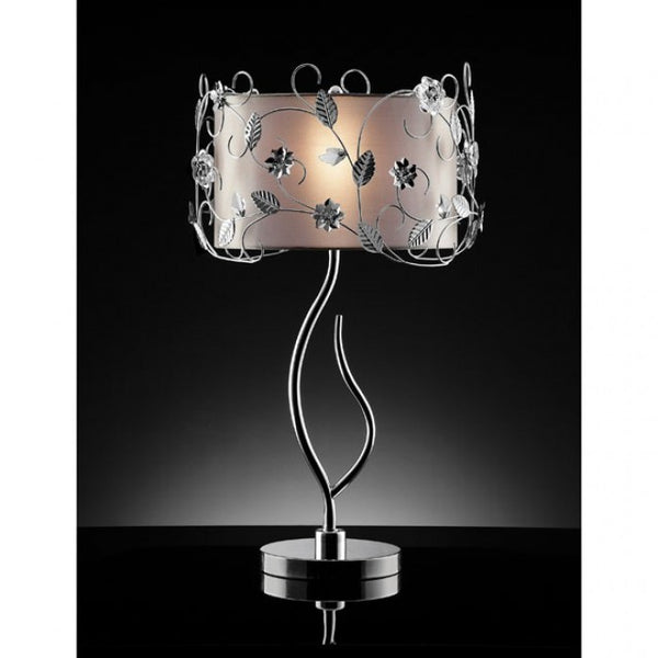Furniture of America Elva Silver/Chrome Glam Table Lamp Model L95121T