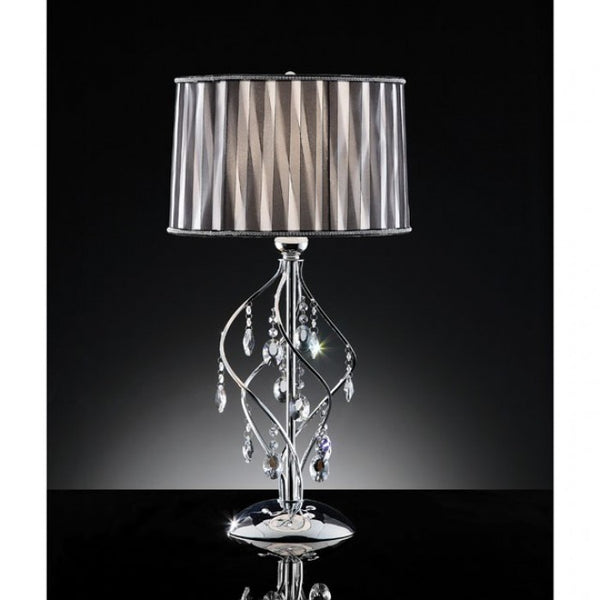 Furniture of America Arya Black/Chrome Glam Table Lamp Model L95123T