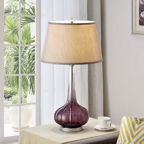 Furniture of America Fay Purple Contemporary Table Lamp Model L9709