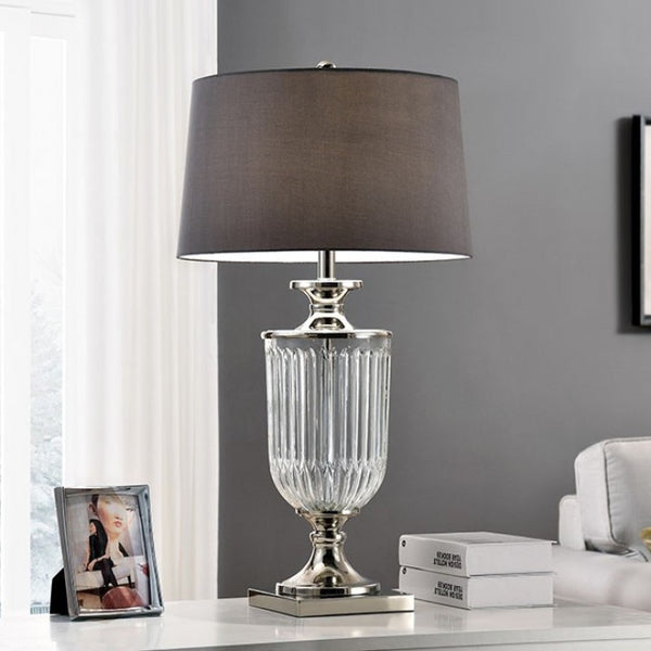 Furniture of America Ira Silver/Clear Contemporary Table Lamp Model L9711