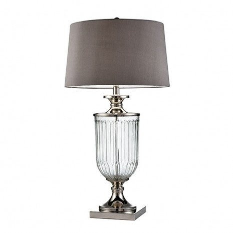 Furniture of America Ira Silver/Clear Contemporary Table Lamp Model L9711