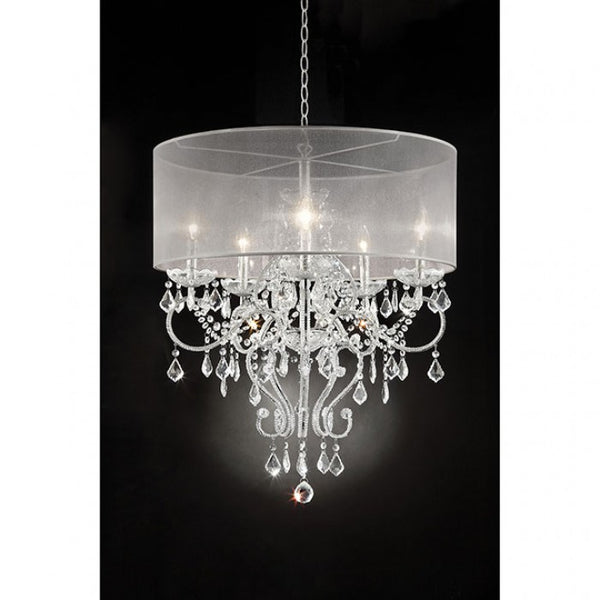 Furniture of America Rigel Silver Glam Ceiling Lamp Model L9720H