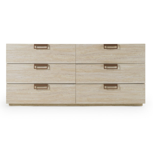 Lamod Italia Lago Modern Faux Travertine Dresser Model VGAC-LAGO-DRS