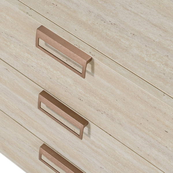 Lamod Italia Lago Modern Faux Travertine Dresser Model VGAC-LAGO-DRS