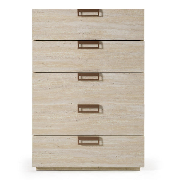 Lamod Italia Lago Modern Faux Travertine Chest Model VGAC-LAGO-CST