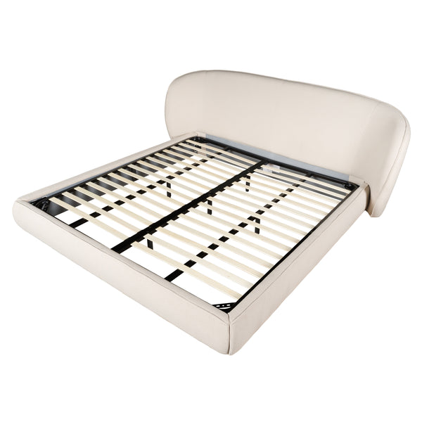 Modrest Lambert Modern Beige Fabric Upholstered Bed Model VGEVA149-BGE-BED-01