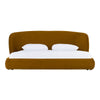 Lambert Modern Burnt Orange Fabric Upholstered Bed
