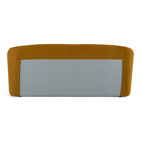 Lambert Modern Burnt Orange Fabric Upholstered Bed