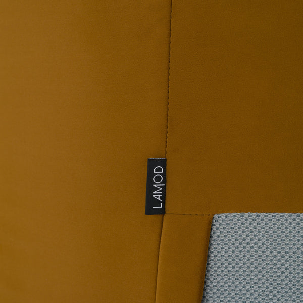 Lambert Modern Burnt Orange Fabric Upholstered Bed