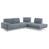Lamod Italia Mood Contemporary Blue Leather Right Facing Sectional Sofa Model VGCCMOOD-SPAZIO-BLUE-RAF