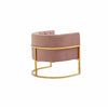 Modrest Landau Modern Pink Velvet & Gold Stainless Steel Accent Chair Model VGRHAC-406-PINK
